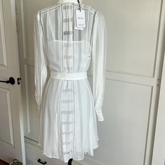 Reiss Harriet Belted Pleated Minidress sz 4 - Picture 5 of 6